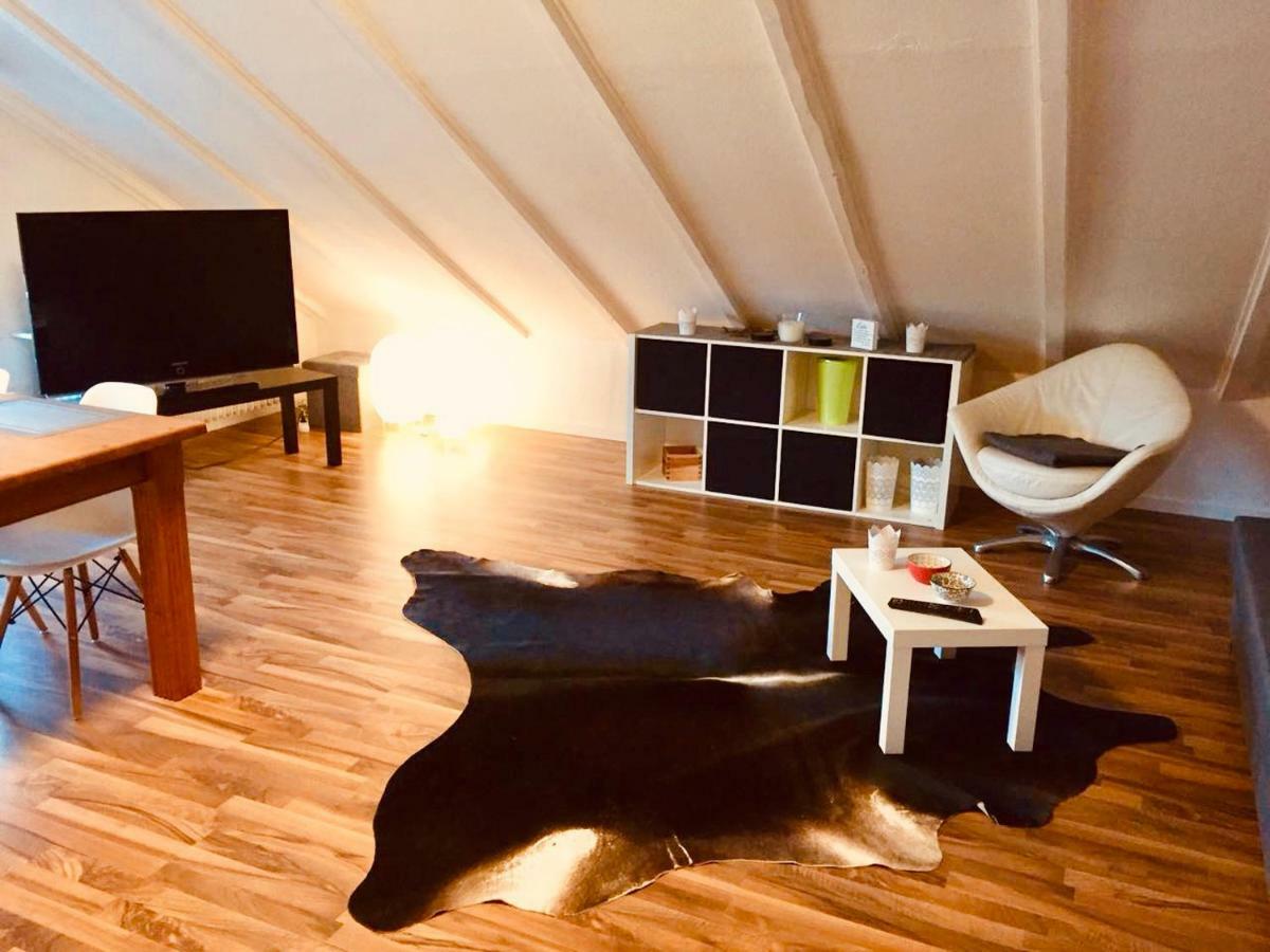 Grosse Dachgeschosswohnung Mit Kueche Und Badezimmer An Der Uniklinik Homburg 洪堡 外观 照片